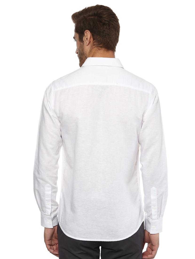 white solid casual shirt - 15772935 - Standard Image - 2