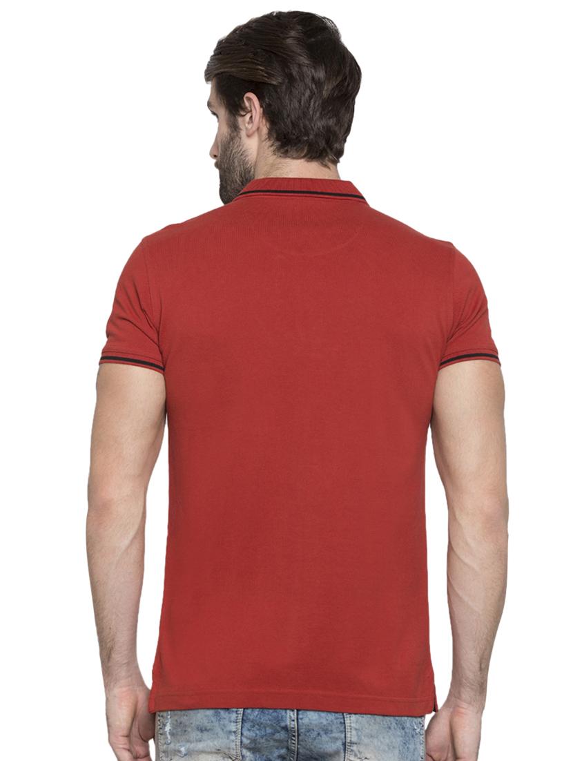 solid red polo t-shirt - 15772940 - Standard Image - 2