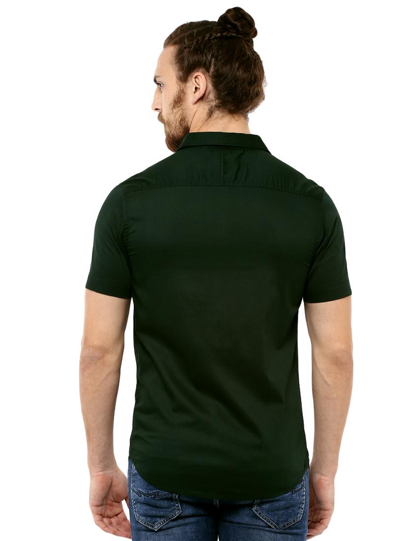 green solid casual shirt - 15772964 - Standard Image - 2