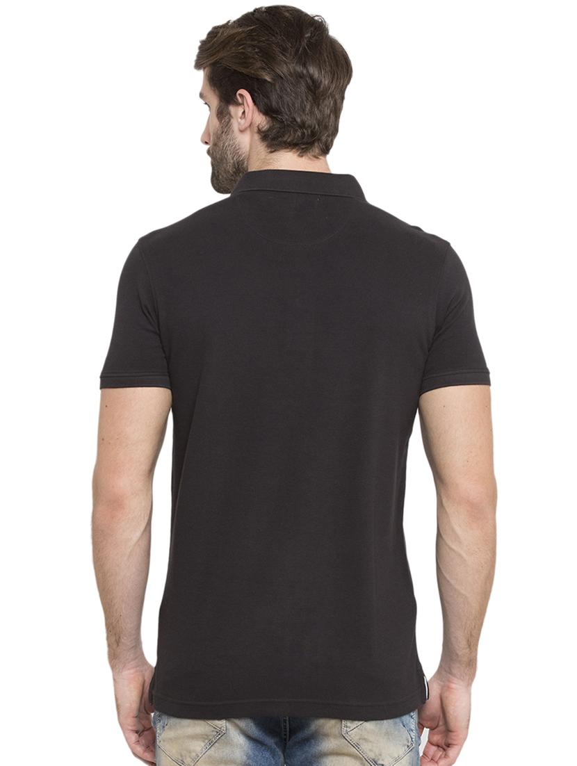 solid black polo t-shirt - 15772978 - Standard Image - 2