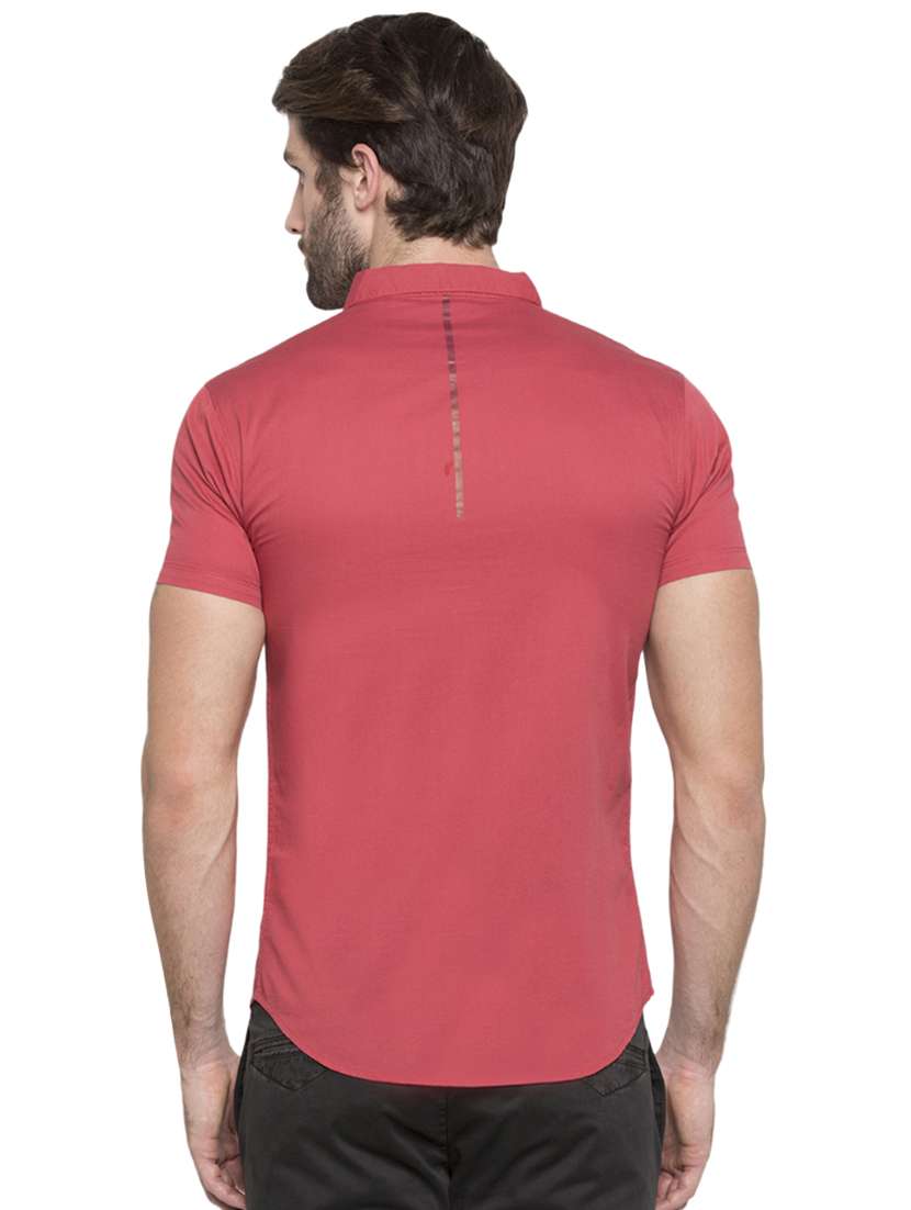 red solid casual shirt - 15773064 -  Standard Image - 2