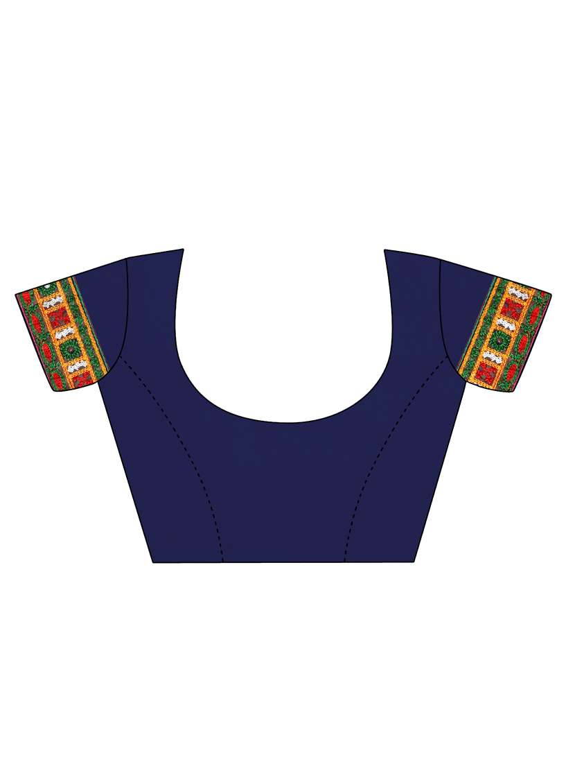 women's embroidered saree with blouse - 15780202 - Standard Image - 2