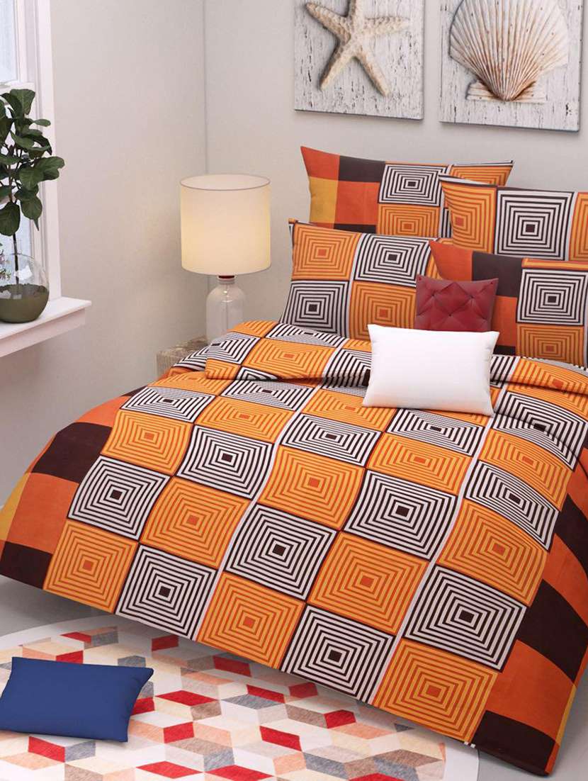 polycotton double bedsheet with 2 pillow covers