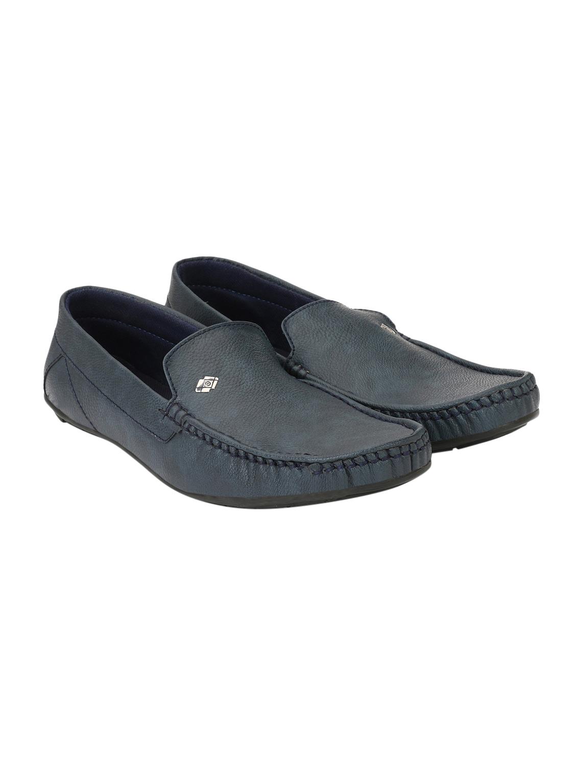 blue leatherette office wear loafers - 15784137 - Standard Image - 2