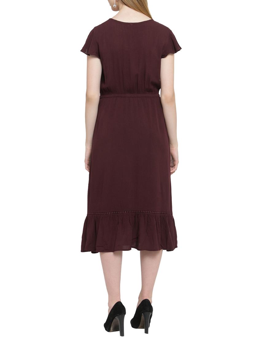 lace insert blouson dress - 15784856 - Standard Image - 2