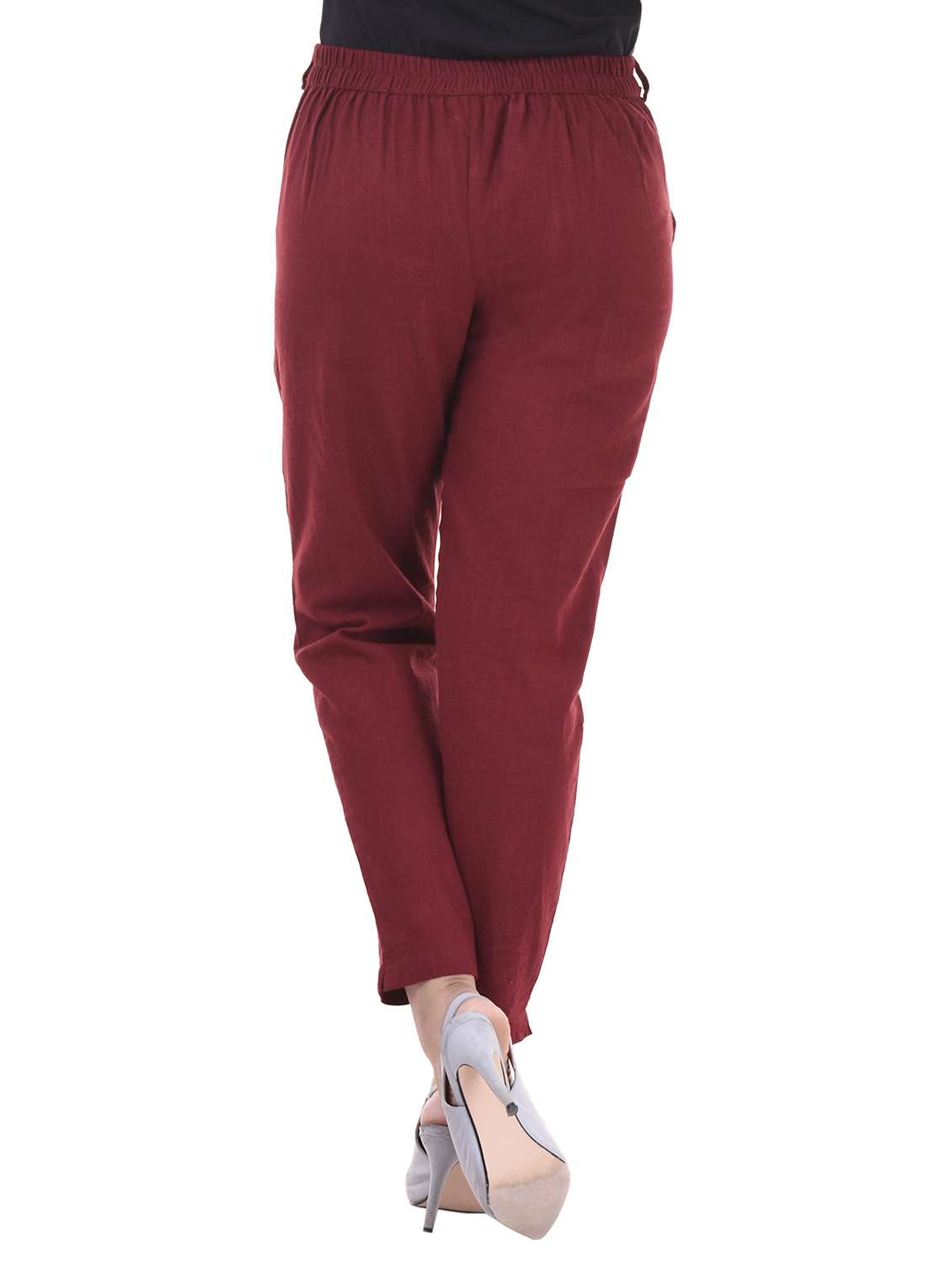 pleated front gathered back trousers - 15784931 - Standard Image - 2