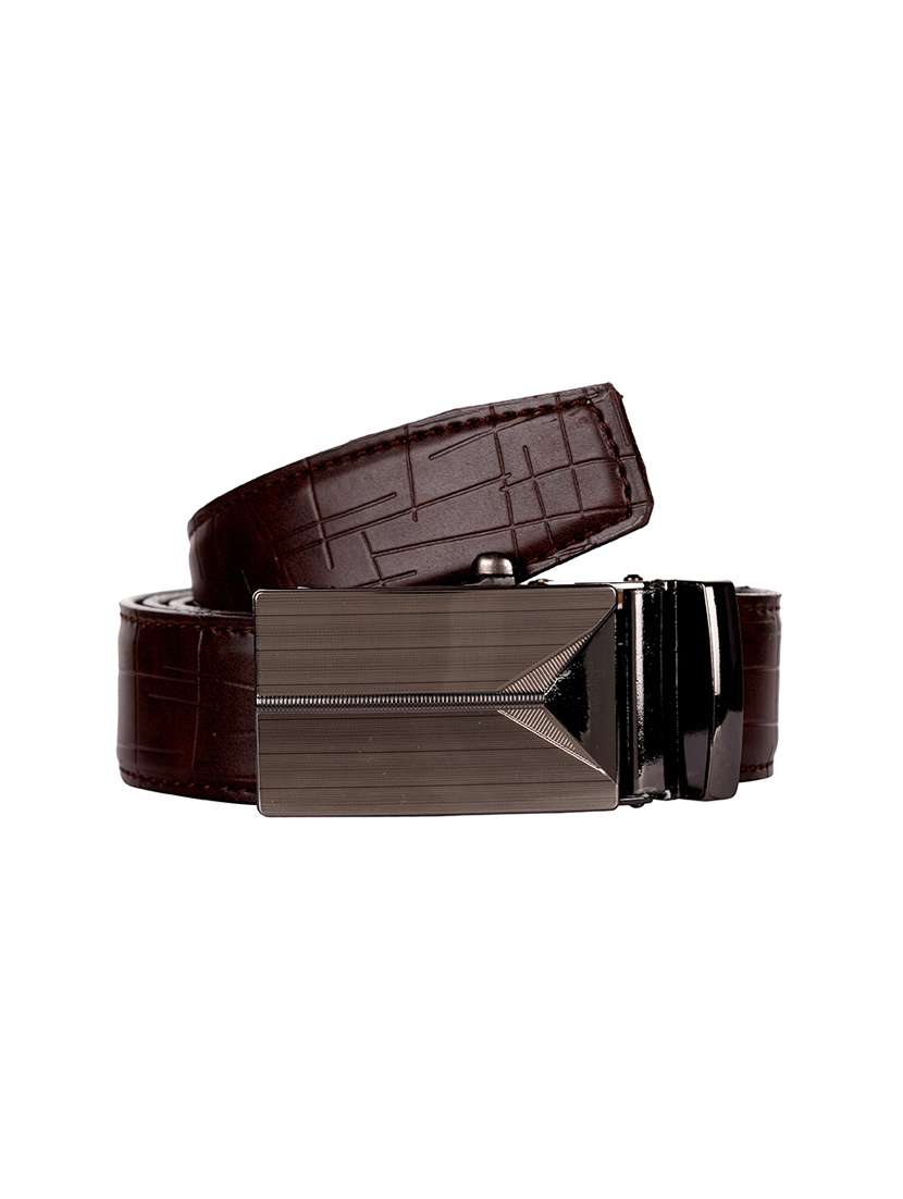 brown leatherette belt