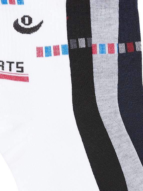 men pack of 4 printed above ankle length socks - 15791705 -  Standard Image - 2