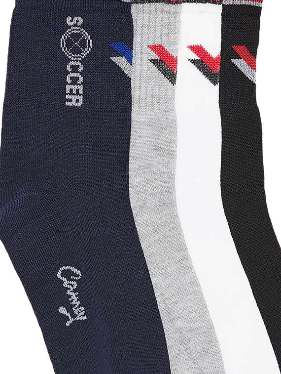 men pack of 4 printed above ankle length socks - 15791712 - Standard Image - 2