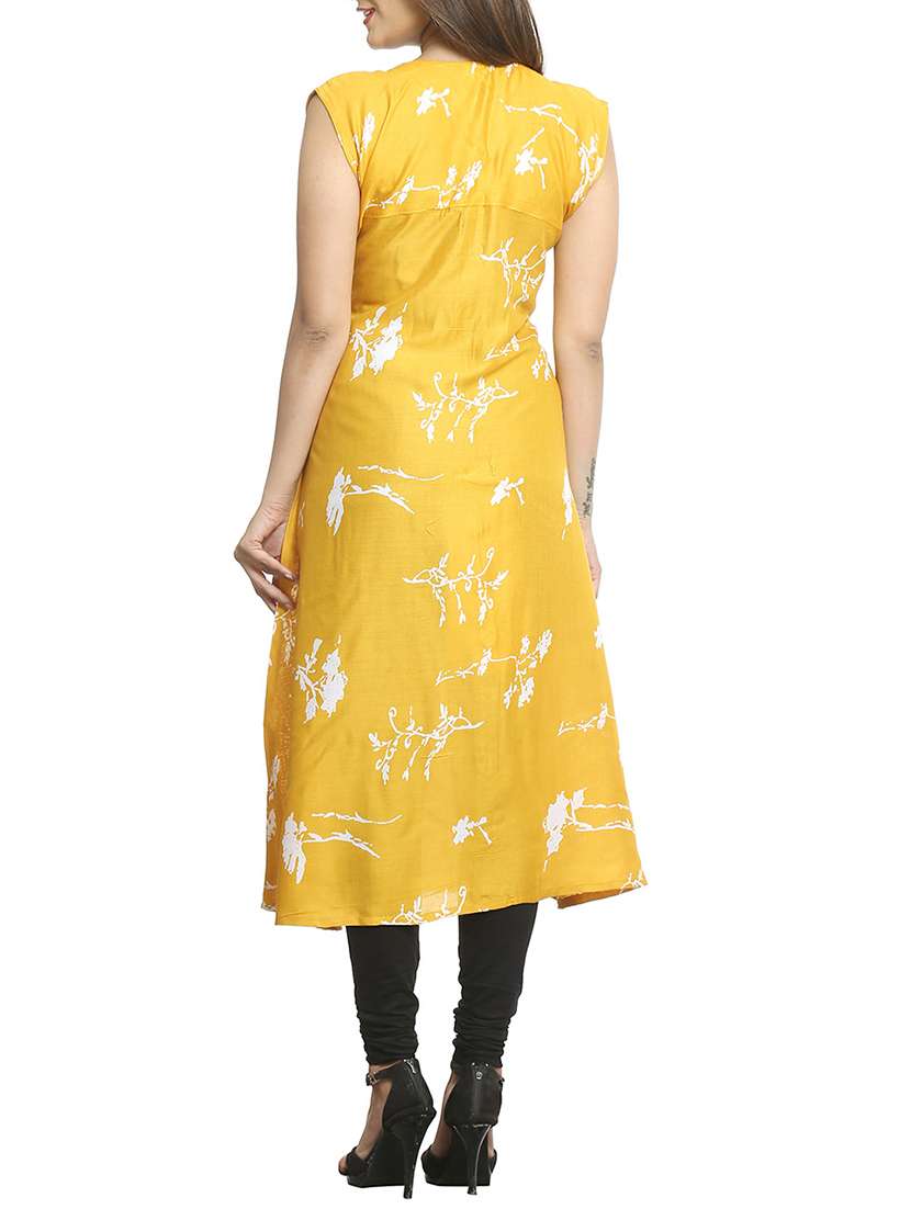 a-line printed kurta - 15791947 -  Standard Image - 2