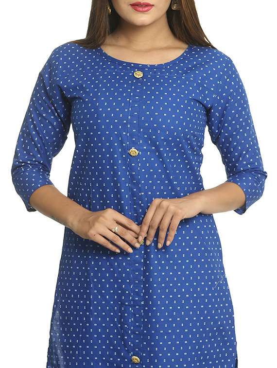 printed straight kurta - 15791978 -  Standard Image - 2