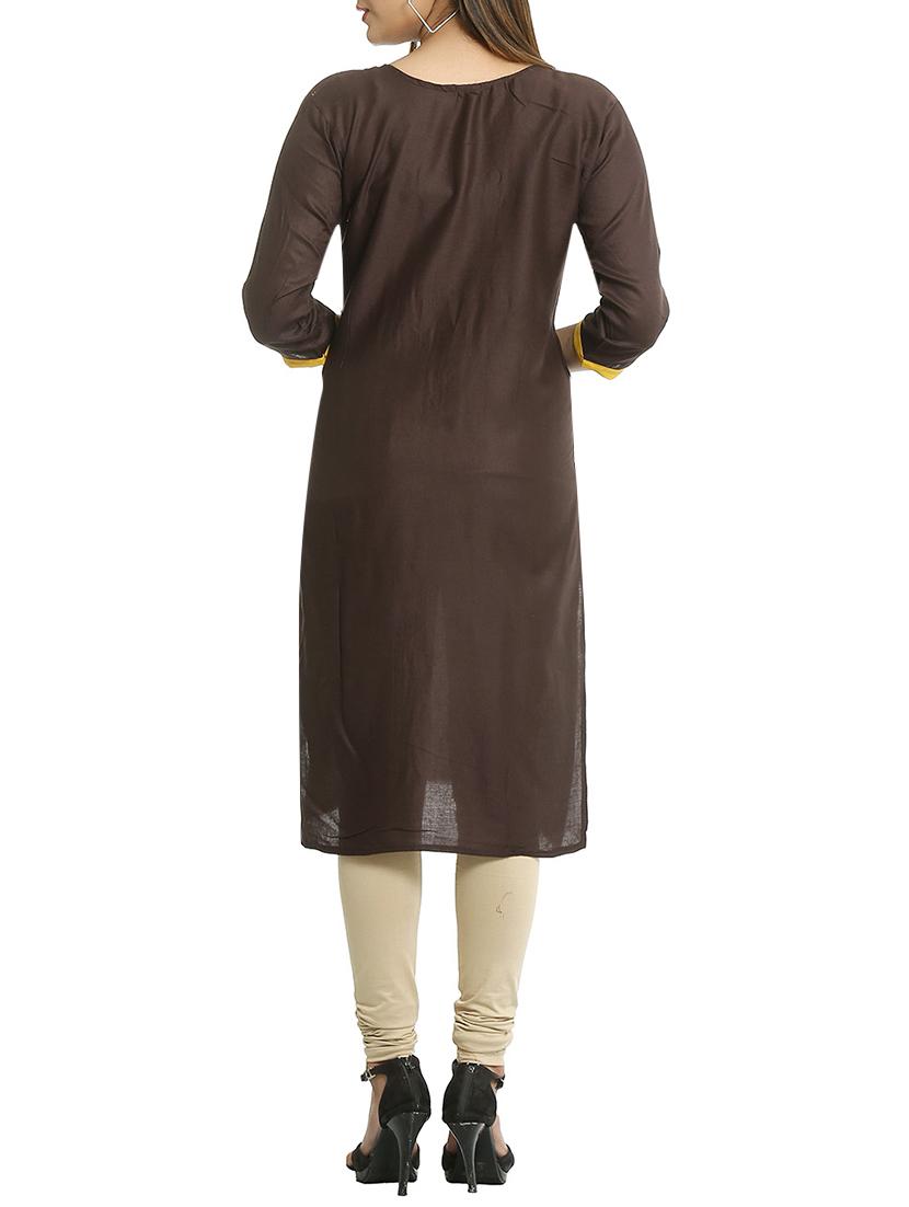 embroidered straight kurta - 15791994 - Standard Image - 2