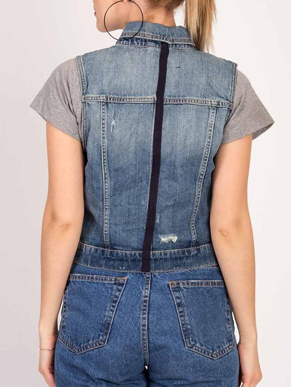button-up denim jacket - 15795428 - Standard Image - 2