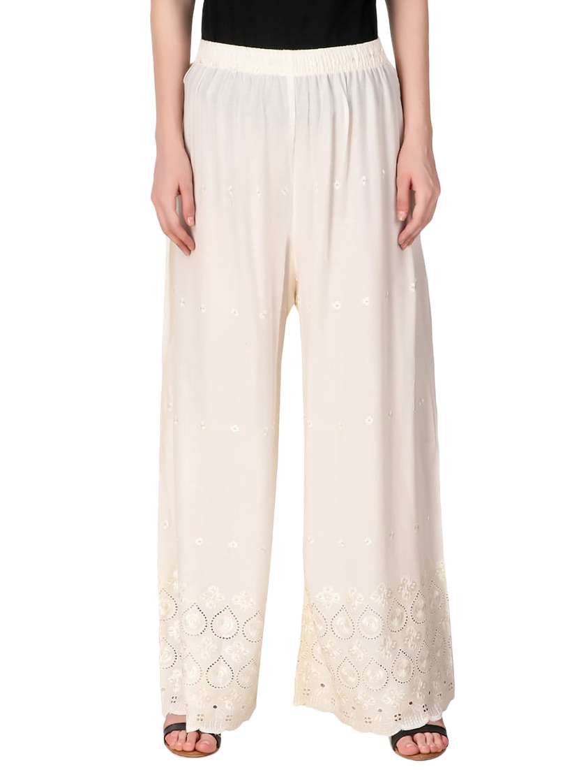 chikankari detail relaxed palazzo