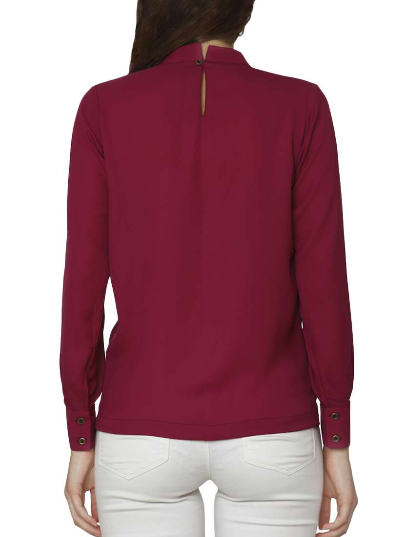 women's straight round neck top - 15797191 -  Standard Image - 2