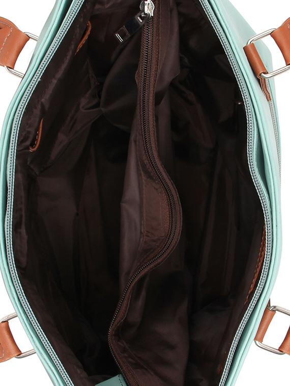 blue leatherette (pu) handbag - 15797791 - Standard Image - 2