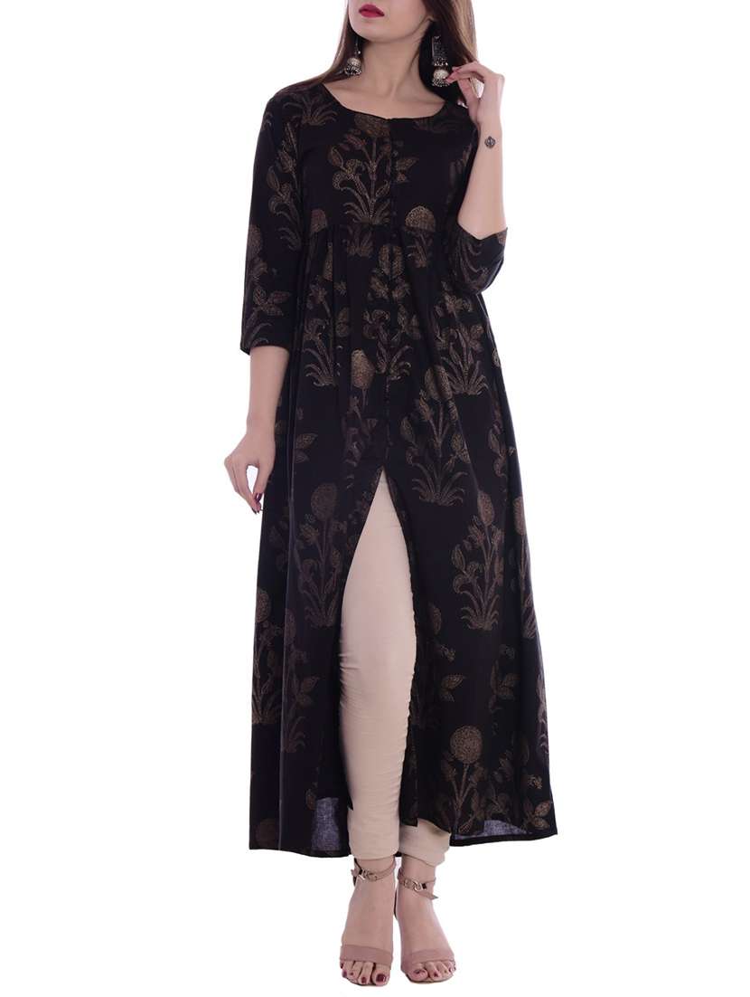 high slit flared kurta