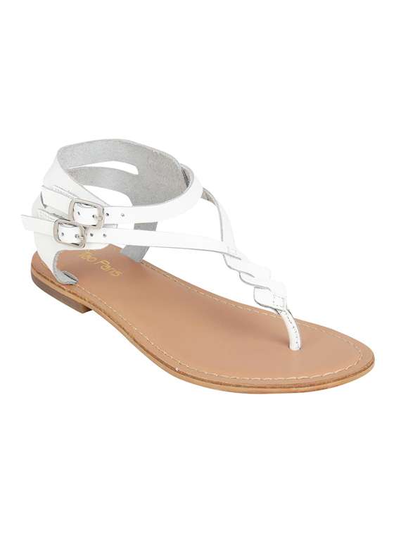 white back strap sandals