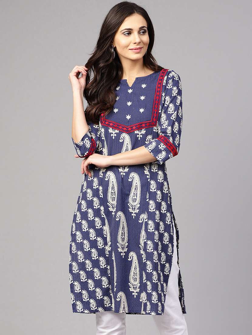 Indigo straight kurta