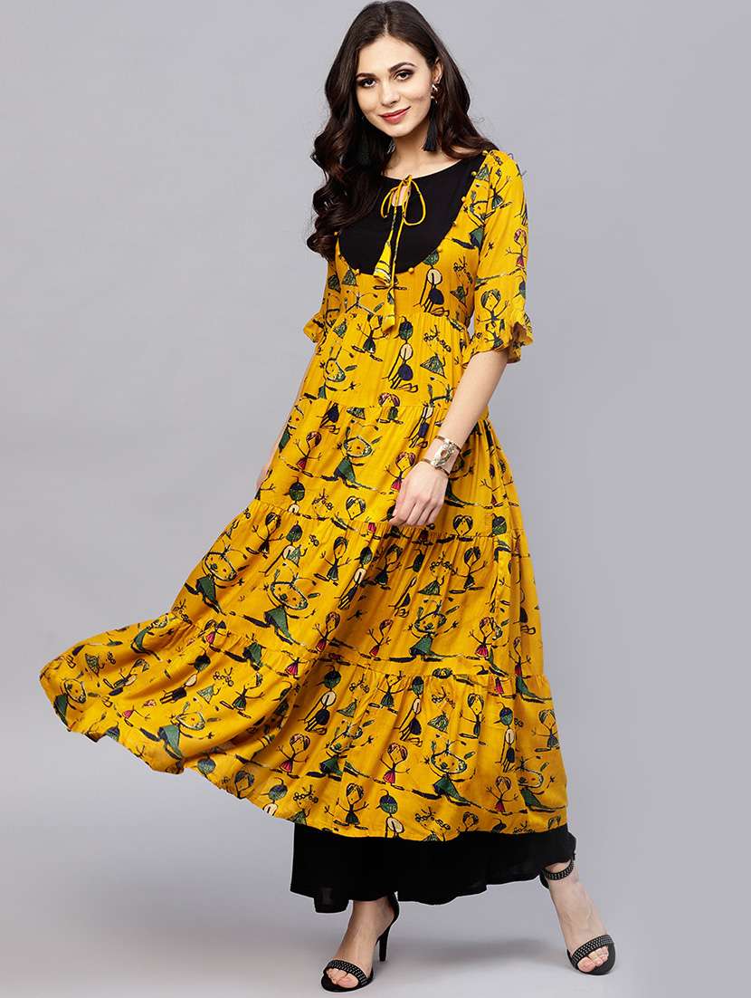 flared conversational kurta