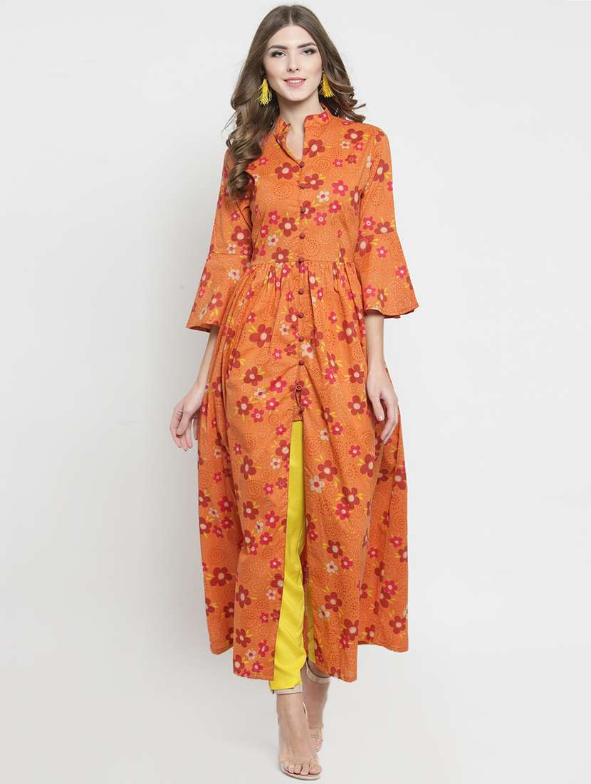 high slit bell sleeves kurta