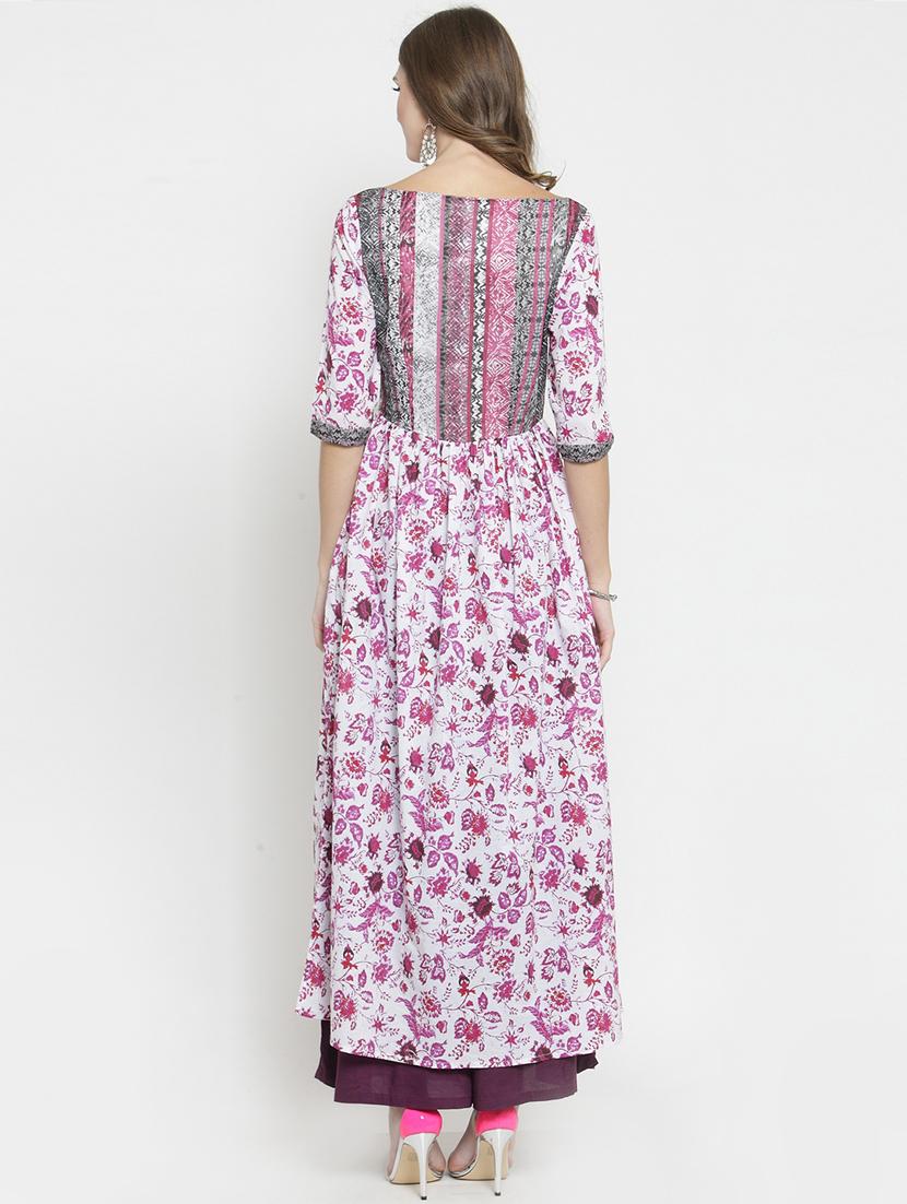 flared printed kurta - 15799805 - Standard Image - 2