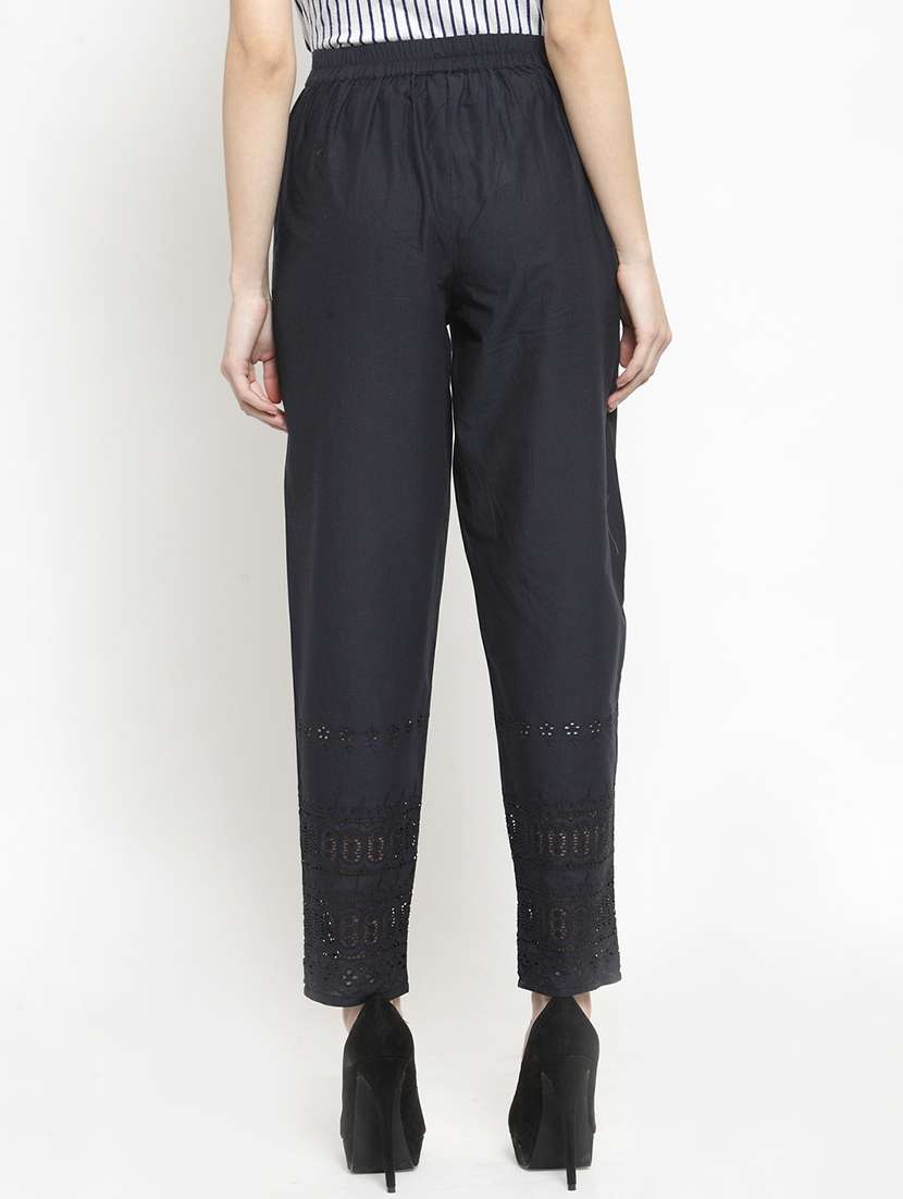 flat front solid trouser - 15799853 - Standard Image - 2