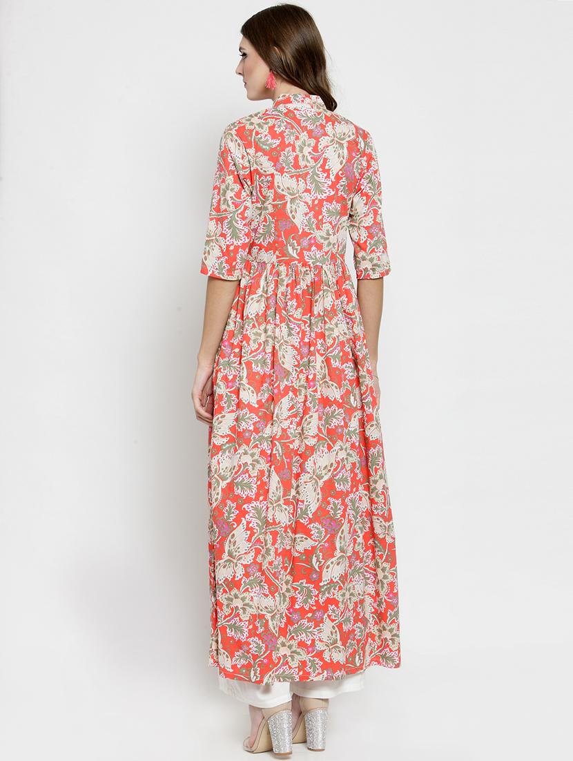 high slit printed kurta - 15799886 - Standard Image - 2