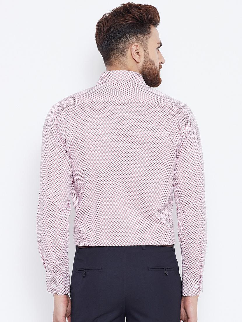 red cotton formal shirt - 15800425 - Standard Image - 2