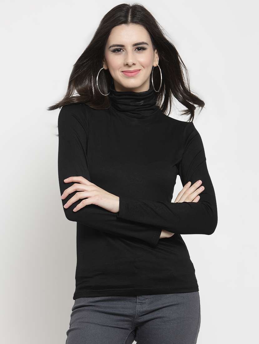 turtle neck long sleeved top
