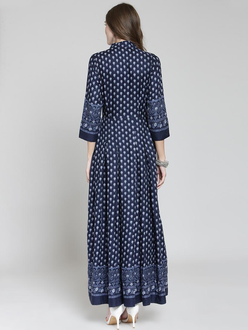 floral printed flared kurta - 15802812 - Standard Image - 2