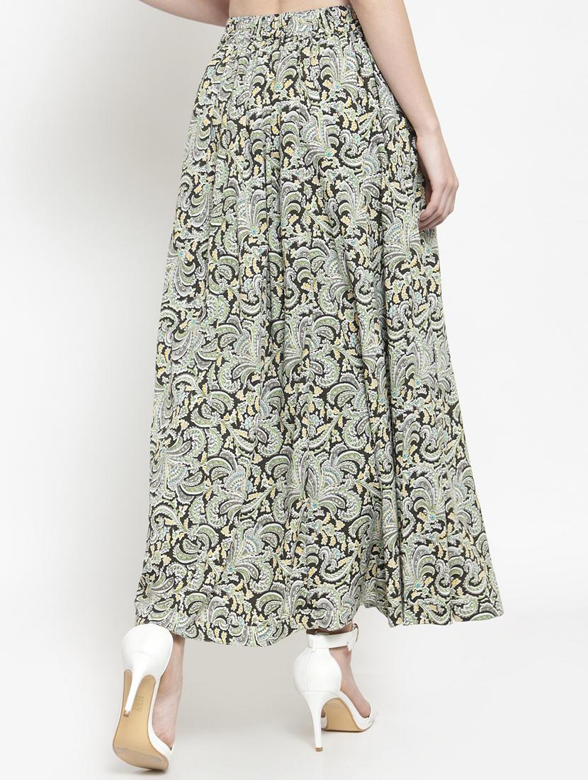 elasticated waist flared skirt - 15802831 - Standard Image - 2