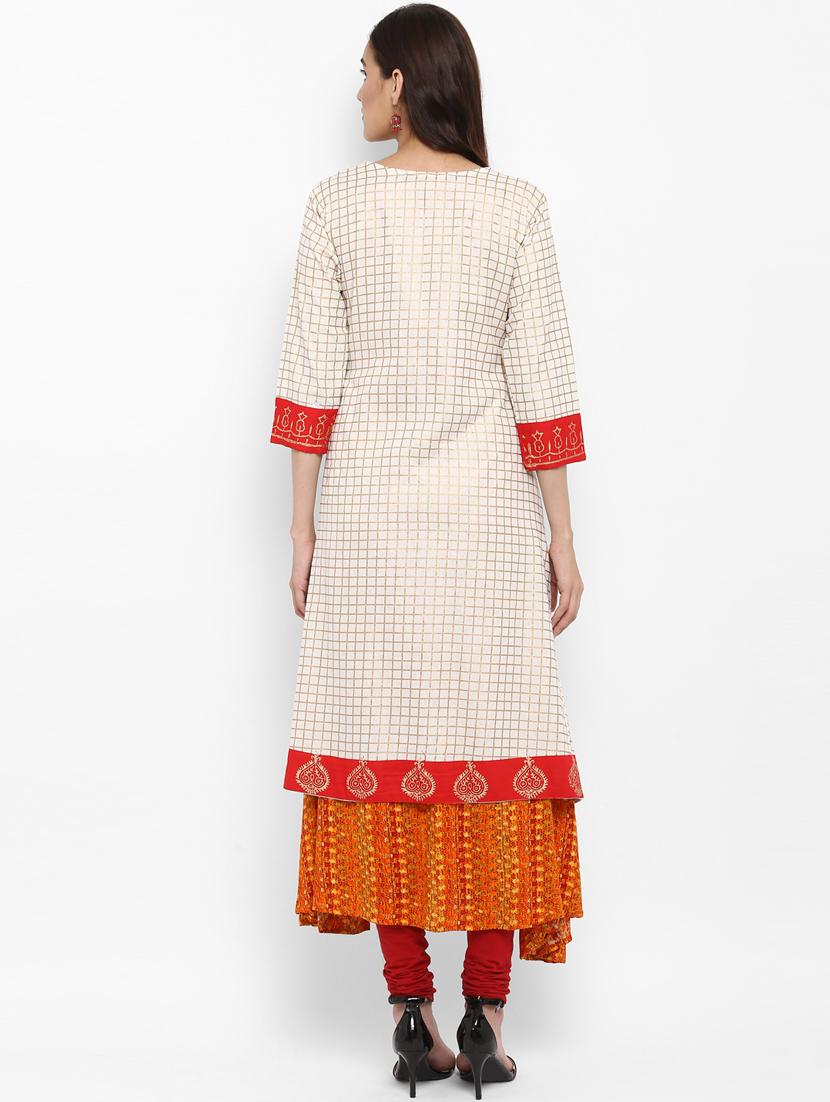 layered kurta with jacket - 15803648 - Standard Image - 2