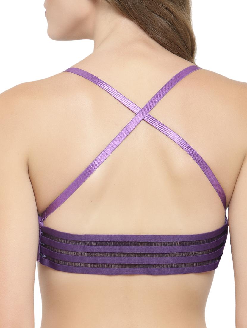 styled back plunged front open bra - 15803656 - Standard Image - 2