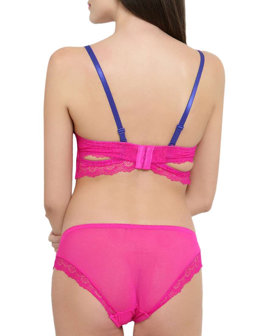 lace detail bralette & panty set - 15806346 - Standard Image - 2