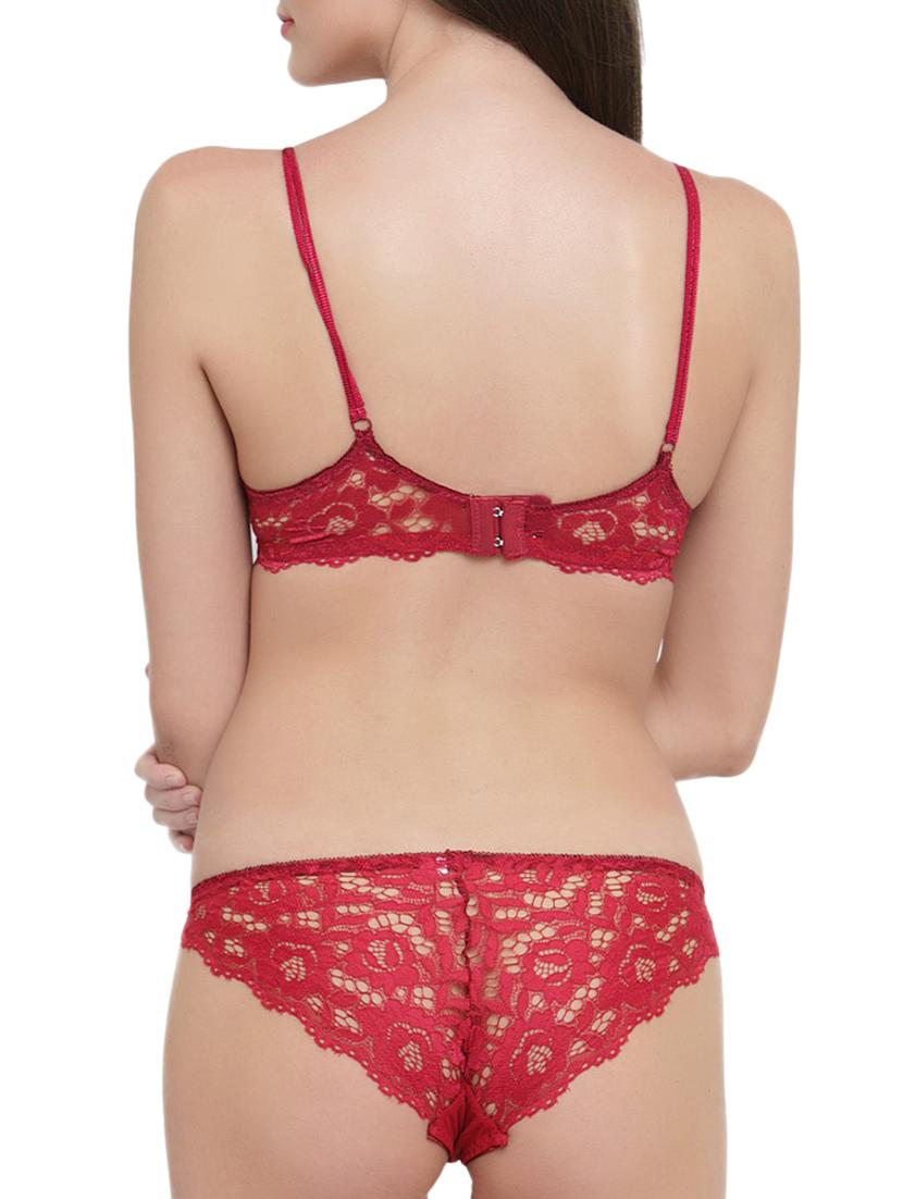 lace detail bra & panty set - 15806350 - Standard Image - 2