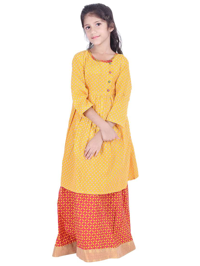 yellow cotton suit set