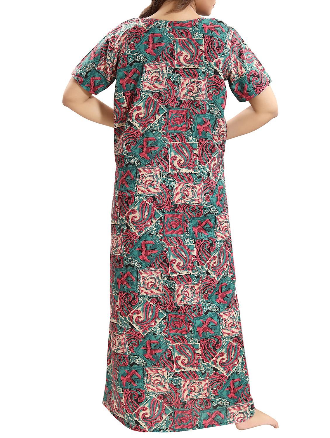 lace trim paisley nightwear gown - 15807890 - Standard Image - 2