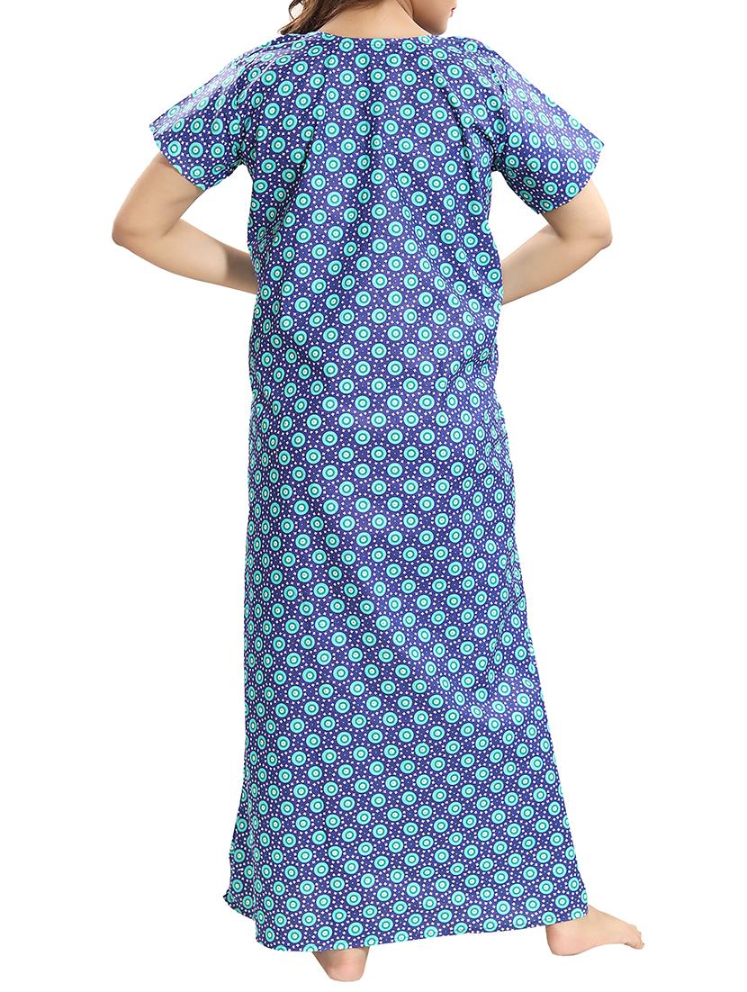 zipper detail floral nightwear gown - 15807905 - Standard Image - 2