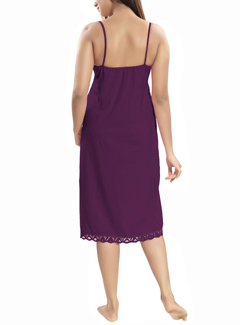 cami neck lace detail nighty - 15807923 - Standard Image - 2