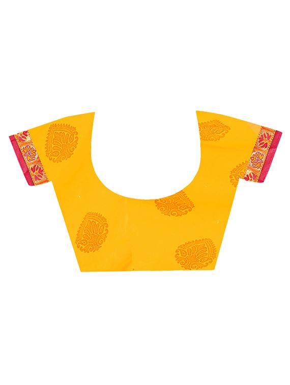 ethnic motif printed saree with blouse - 15809243 - Standard Image - 2