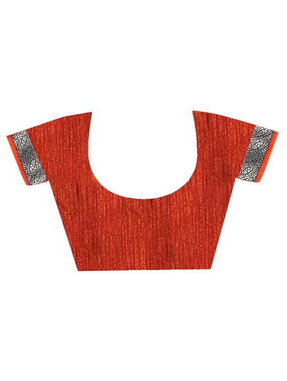 checkered border solid saree with blouse - 15809263 - Standard Image - 2