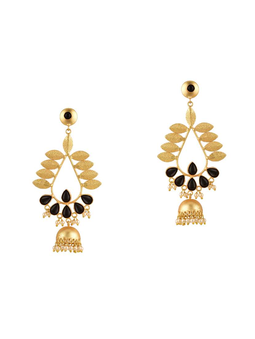 gold metal jhumka earring