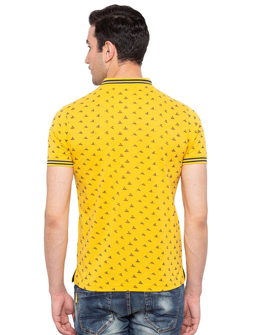 yellow cotton all over print tshirt - 15810474 - Standard Image - 2