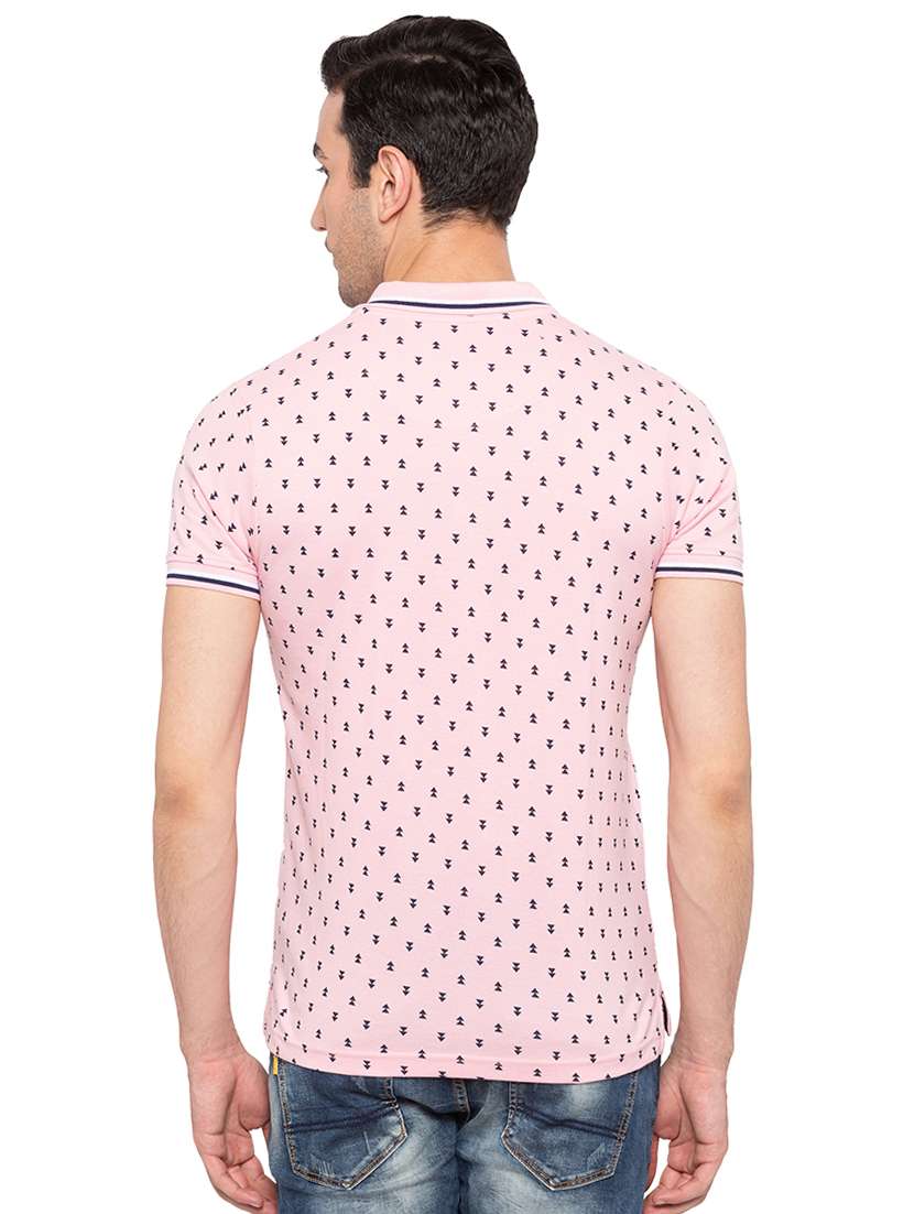 pink all over printed polo t-shirt - 15810476 - Standard Image - 2