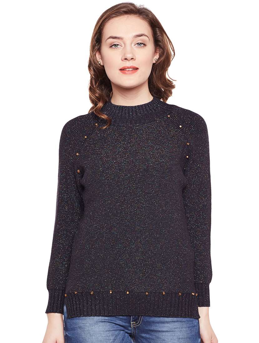 embellished turtle neck pullover - 15811685 - Zoom Image - 0