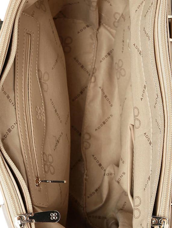 beige leatherette (pu) handbag - 15813948 - Standard Image - 2