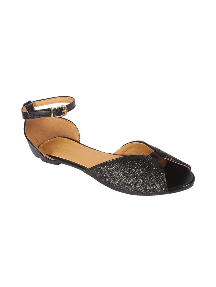black ankle strap sandals