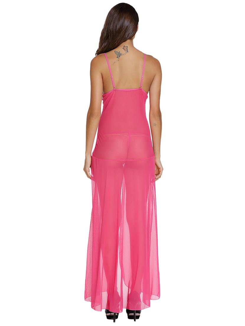 high slit sheer babydoll with g-string - 15817495 - Standard Image - 2