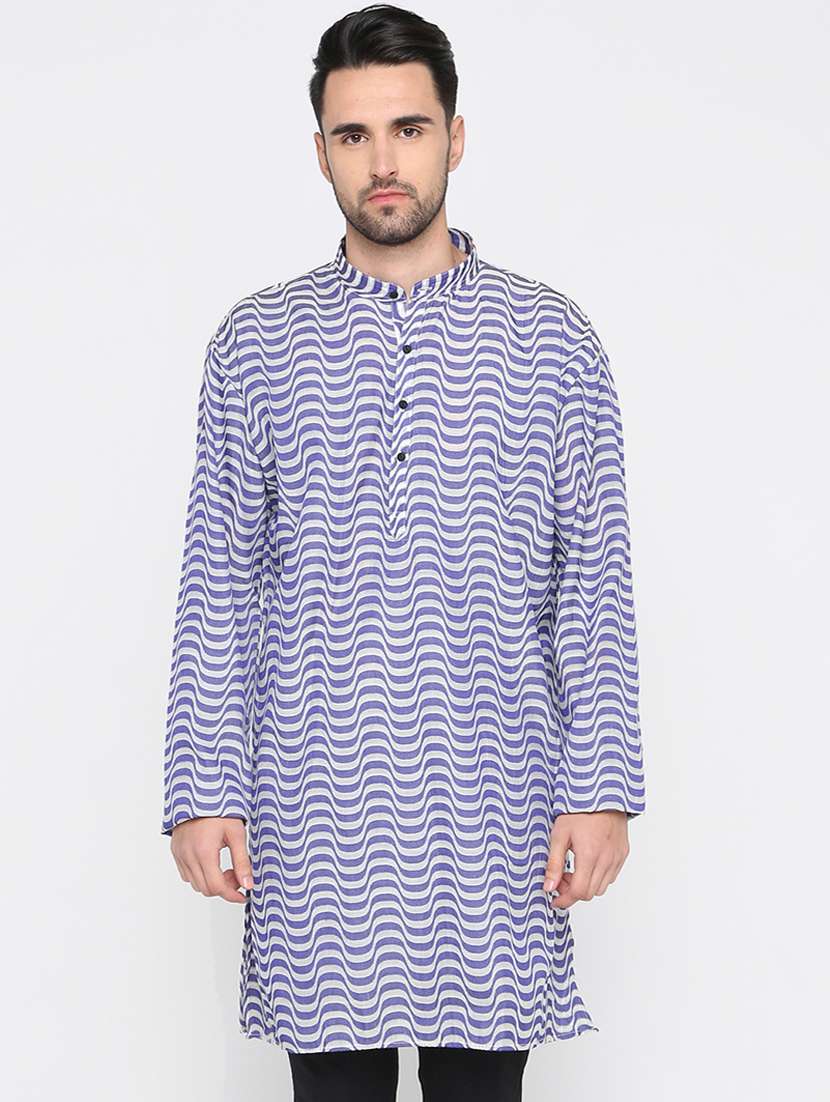 purple cotton long kurta